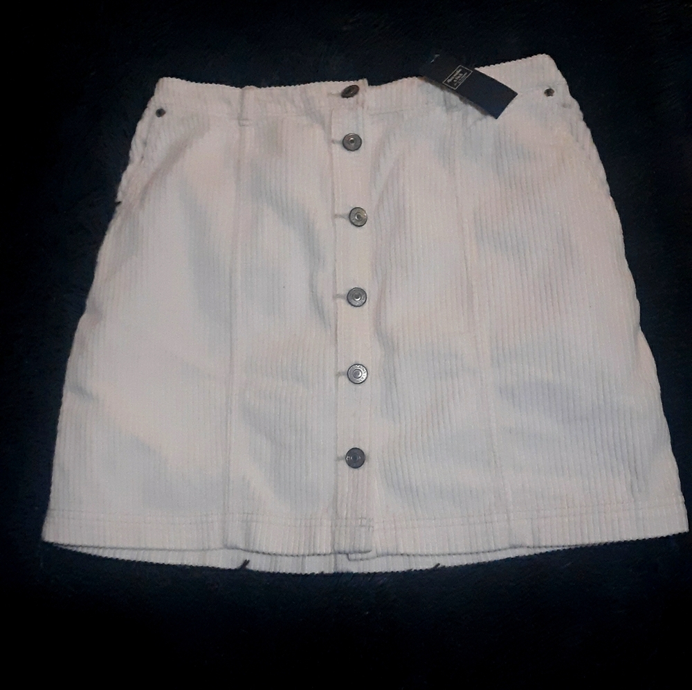 Abercrombie & Fitch corduroy button down skirt